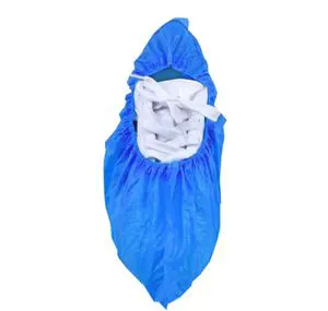 Wholesale GD Brand Good Quality Disposable CPE Blue Safety Shoe Covers Pull-On Plain Toe Customizable Abrasion-Resistant