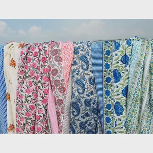 1 Piece Summer Hand Block Print Pareo Stylish Swimsuit Cover Ups Unique Designs Free Size Made in India 100% Indian Cotton