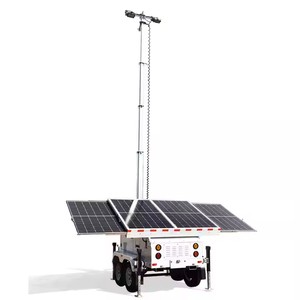 Remote-Controlled 12m Telescopic Mast Solar-Powered SLD Trailer Light Tower with IP65 Waterproof Design
