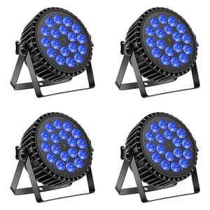 U`King 4PCS 200W LED Par Light DMX512 18x10W RGBW LED Wash Light Effect Flat Light For DJ Disco Party Club Wedding Stage Light