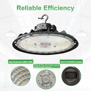 Local Stock Commercial Lighting 240W LED Highbay 3CCT Selectable UFO Light IP65 Waterproof UFO High Bay Light