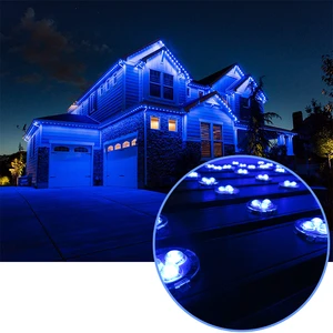 12V RGBW LED Puck Light Outdoor IP68 Track Light Warm White Aluminum PC for Permanent Holiday Lighting Decoration for Christmas