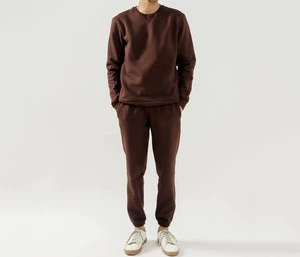 Casual Sporty Autumn Sweat Suit Set for Men Cotton Polyester High Quality Breathable Customizable
