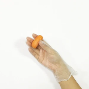 Anti-Static Powder Free Disposable Gloves Hand Exam Safety Gloves in Transparent PVC Vinyl for Food Service