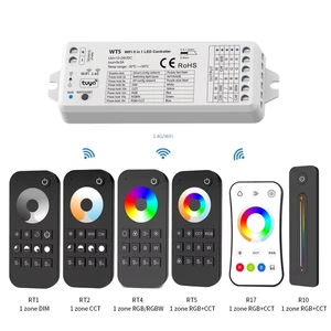 WT5 Tuya Smart RGBCCT RGBW CCT Single Color LED Strip Lights WiFi RF 5-in-1 Controller Dimmer 5-Year Warranty 30m Remote Ambient