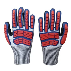 Heavy Duty Waterproof 13 Gauge HPPE Liner TPR High Performance Impact Mechanic Gloves Work Safety Gloves