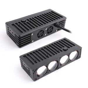 Car External Lights 100W 6500K Car Spotlights 4 Lens Led Grille Lights Biled Lens for Vehicle SUV Truck Grille Lights