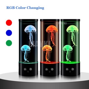 Mini Bubble Tube Aquarium Jellyfish Night Lamp Sensory LED Jellyfish Lamp Sensory Bubble Fish Lamp