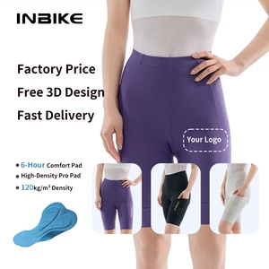 Custom INBIKE Women Cycling Shorts Padded High Waist Slim Fit Bike Pants Factory Manufacturer Direct Wholesale MOQ 50