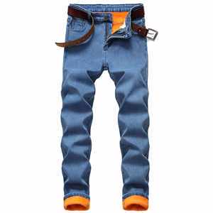Men's Dark Winter Hip Hop Streetwear Slim Fit Straight 100% Cotton Quick Dry Jeans