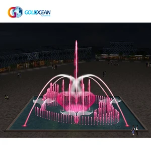 Free Design 20x20m Pool Stainless Steel Music Dancing Water Fountain