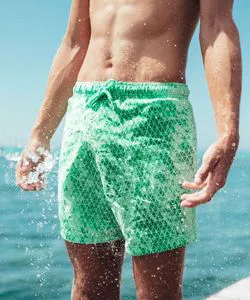 Hotsale Fashion Water Color Changing Beach Shorts Designer Quick Drying Swimming Trunks for Men