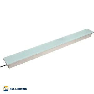 DC24V 12w 20w T12mm Frosted Spray White Tempered Glass Stainless Steel Body Linear Underground Brick Light SYA-308-L