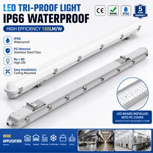 60w IP66 4 Feet Motion Sensor LED Tube Light Ceiling Batten Fluorescent Replacement Led Ip65 Tri-proof Light