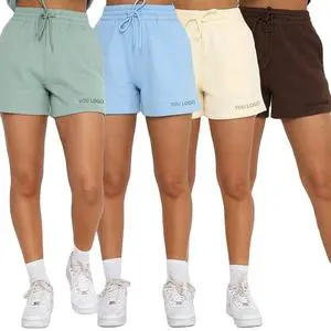 High Waist Pantalones Cortos Mujer Sweat Jogger Workout Athletic Cotton Fitness Short Gym Summer Shorts