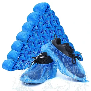 Machine Made Non Woven CE Certified Indoor Outdoor Food Industry Safety Medical Anti Slip Waterproof Disposable CPE Shoe Covers