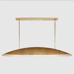 XZ Custom American Luxury Gold Restaurant Kitchen Island Chandelier Large Linear Pendants Light Brass Copper Big Chandelier