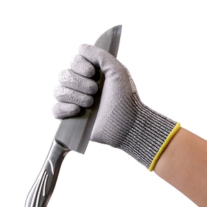 XINGYU 13 Gauge HPPE Shell PU Coated Cut Resistant Glove Level 5 Safety Work Knitted HPPE Anti-Cut PU HPPE Cut Resistant Gloves