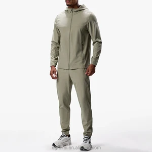 Custom Sports Training Wear Jogging Suit Sweatpants And Hoodie Set Joggers Set Running Woven Windbreaker Tracksuit Men