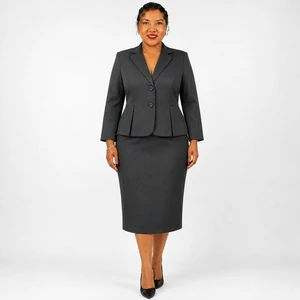 Professional Plus Size Custom ODM Office Suits and Grace Choir Skirt Suits for Women Formal Business Church Wear Set