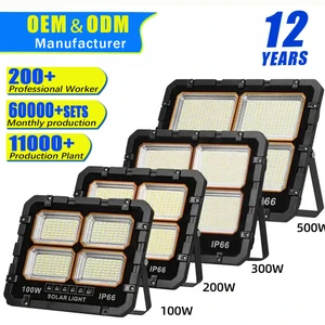 LumaNaga Super Bright Solar Flood Light 100W Duty Outdoor Solar Lamp Dusk to Dawn Security Light with Intelligent Motion Sensor