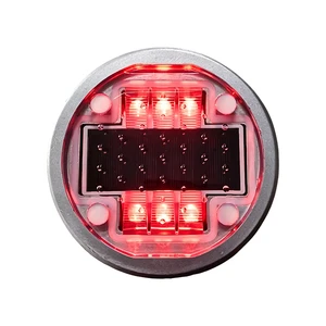 Self-Charging Solar Embedded Ground Light Steady Flashing Mode For Urban Pedestrian Crossing Park Road Safety