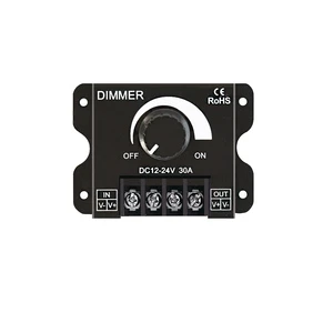 12V24V 30A 360W PWM Single Color Rotary LED Dimmer Manual Switch for LED Strip Light CE Certified