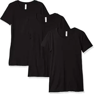 Women's Plus Size Casual Cotton T-Shirt with Embroidery and Buttons