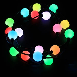 Manufacturer Waterproof 360 Degree Ball Light String 50mm SMD5050 RGB DMX512 Pixel Ball for Outdoor Permanent Christmas Lights