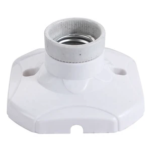 E27 Ceramic LED Lamp Base Square Suspended Flame Retardant 6A Socket Converter Bakelite Liner 6A Lighting for Lighting Fixtures