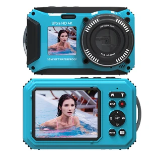 Vintage 4K 56MP 16X Zoom Dual Screen Waterproof Digital Camera With Anti Shake LED Light And Auto Focus For Swimming And Diving