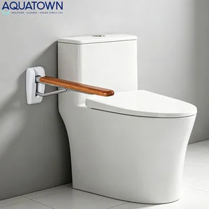 Heavy Duty Foldable Adjustable Toilet Handrail Aluminum Alloy Safety Grab Bar Anti-Slip Nylon Surface For Elderly Bathroom