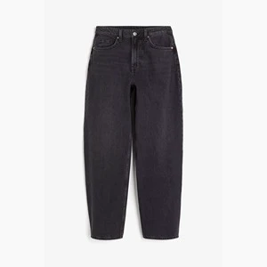 Black Denim Jeans Women's High Waist Straight-leg Light Wash Loose Comfortable Stylish Fashionable Solid Casual