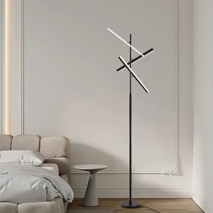 Modern KD Floor Lights Aluminum Adjustable Led Floor Lamp Home Decor Floor Lamps for Bedroom LivingRoom Black Standing Light