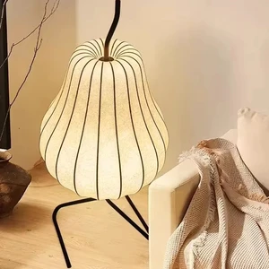 Popular New Nordic Indoor Living Room Bedroom Bedside Corner Standing Modern Pear LED E27 Dimmable Iron Floor Lamp Warm White