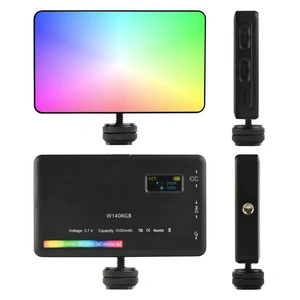 RGB LED Video Light W140 Camera Light Full Color Dimmable 2500-9000K Fill Light Live Vlog Photography Photo Studio Lamp