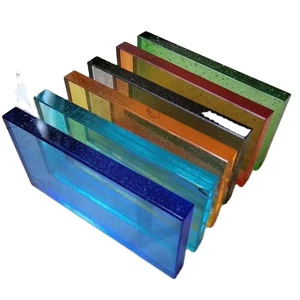 Solid Decorated Glass Bricks Decorative Clear Glass Block Window