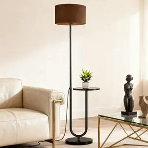 Modern Standing Floor Lamp With Shelf For Living Room Bedroom House Reading Office Home Decor Entryway Dining Indoor Bedside