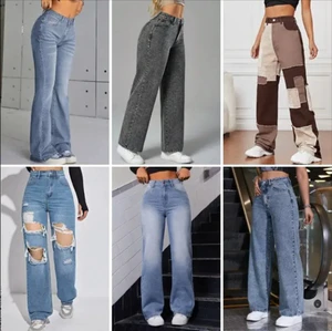 2024 Wholesale High Quality Casual Women's Jeans Loose Straight Leg Women's High Waist Jeans Style Random Shipment