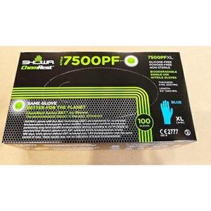 SHOWA Nitrile Disposable Safety Gloves Blue SH7500PF-M T/M