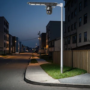 Manufacturers Ip66 All in One Led Solar Security Street Light Lamp With Cctv 4g Camera