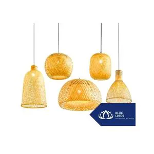 BEST SELLING bamboo lamp for home decor warm room lighting cafe ambience daily interior use smooth crafted Vietnam