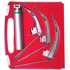 Top Seller McCoy Flexi Tip Electric Fiber Optic LED Laryngoscope Set Medium Handle ENT Surgical Instruments Class I CE Certified