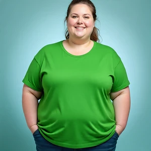 Women Plus Size Eco-Friendly Quick Dry Polyester/Cotton T-Shirts with Embroidery