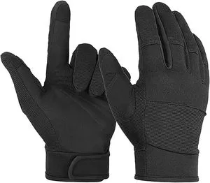Ozero Wholesale General Microfiber Work Gloves Black Flex Grip Safety Gloves for Building Construction Gardening Bulk