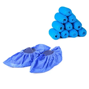 Customized Size Nonwoven Safety Shoes Covers Breathable Waterproof Protective Shoes Covers for Home Textile Industry Plain Dyed