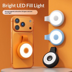 Magnetic Suction Phone Fill Light Photography Camera Three-Color Temperature LED Light