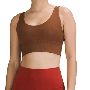 High Support Seamless Reversible Sports Bra with Front Logo Washed Finish for Gym Fitness Workout Running Women's Sports Bra