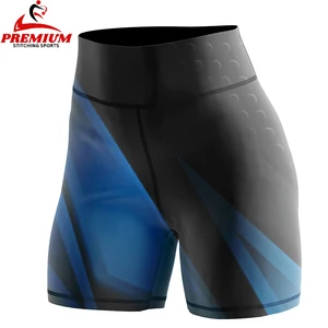 High Waisted Compression Plus Size Women's Biker Shorts with Pocket Moisture Wicking & Breathable Sportswear for Workout Yoga