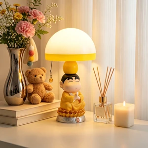 Buddhist Meditation Crayon Small New Small Night Light Third Dimming Bedroom Bedside Lamp Creative Bedside Table Table Lamp